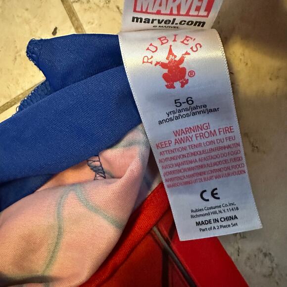 Marvel The Amazing Spiderman Homecoming Boys Costume Kids 5-6 Cosplay Party Mask - Picture 8 of 8